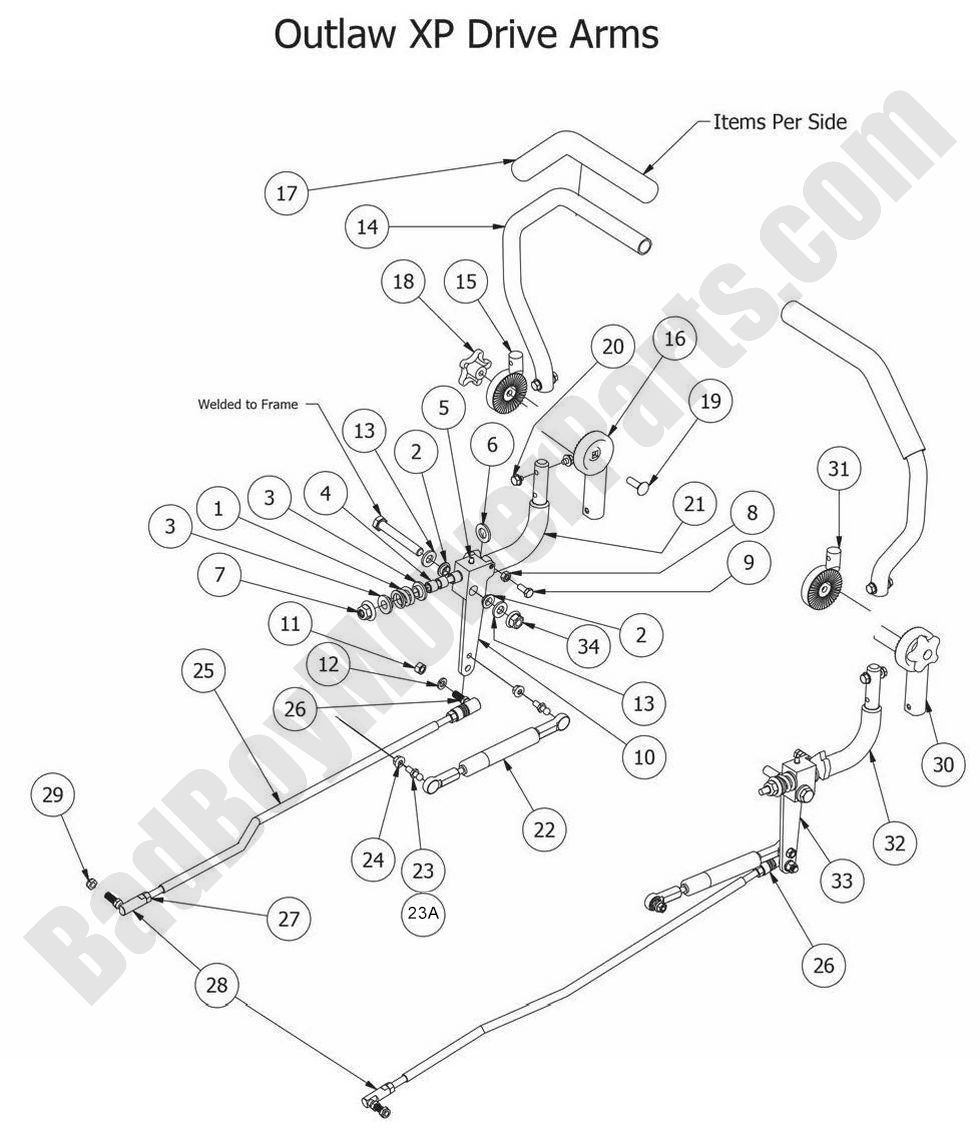 2014 Outlaw XP - Drive Arm Assembly